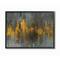 Stupell Industries Black & Gold Abstract Fire Design Wall Art in Black Frame